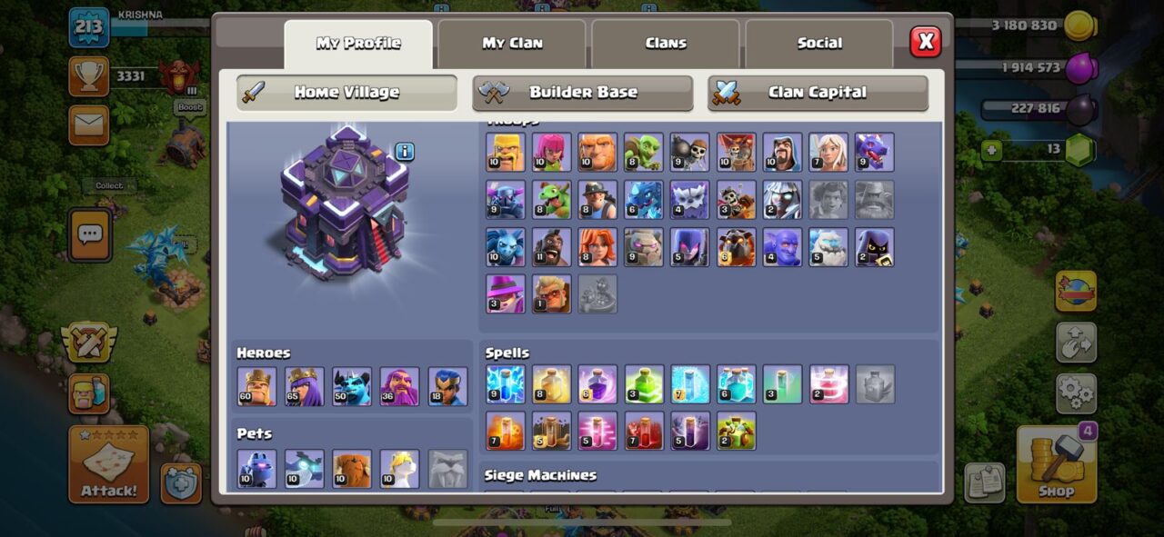 IOS / Android ???? TH14 MAX Clash of Clans Account | Level 218 | Max Heroes | Strong Base | - Image 3