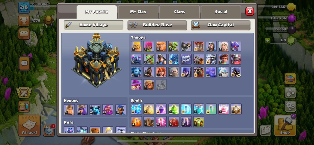 IOS / Android ???? TH17 Clash of Clans Account | Level 218 | Max Heroes | Strong Base | Builder Hall 10 ???? - Image 2